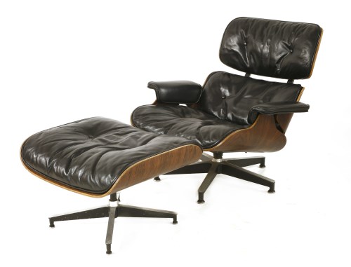 A 670 lounger and 671 ottoman, designed by Charles and Ray Eames for Herman Miller (Sold for £4,420)